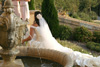 Bride and fountain