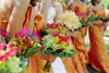 Orange bridesmaids dresses